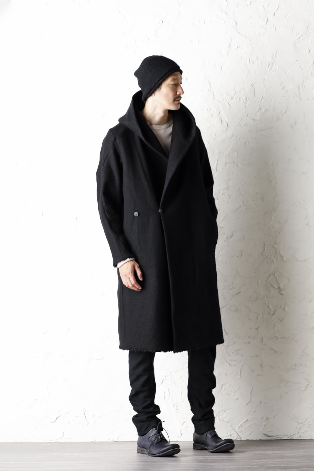 hood-coat-compressed-wool Hood Coat Compressed Wool DEVOA Online