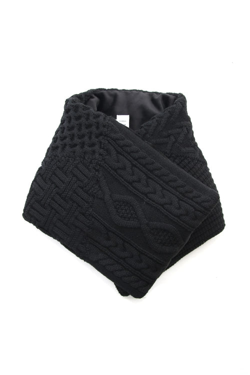 PW Knit Down Muffler Black - MIHARAYASUHIRO