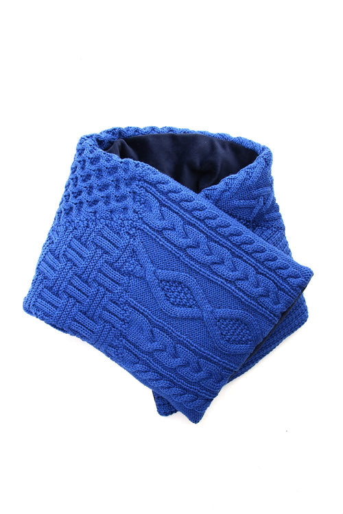 PW Knit Down Muffler Blue - MIHARAYASUHIRO