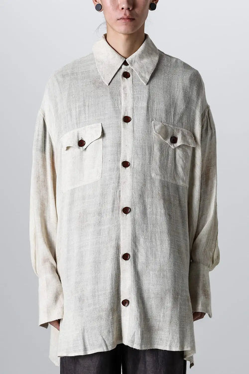 Hand Dyed DB Pocket Oversized Shirt - Peng Tai