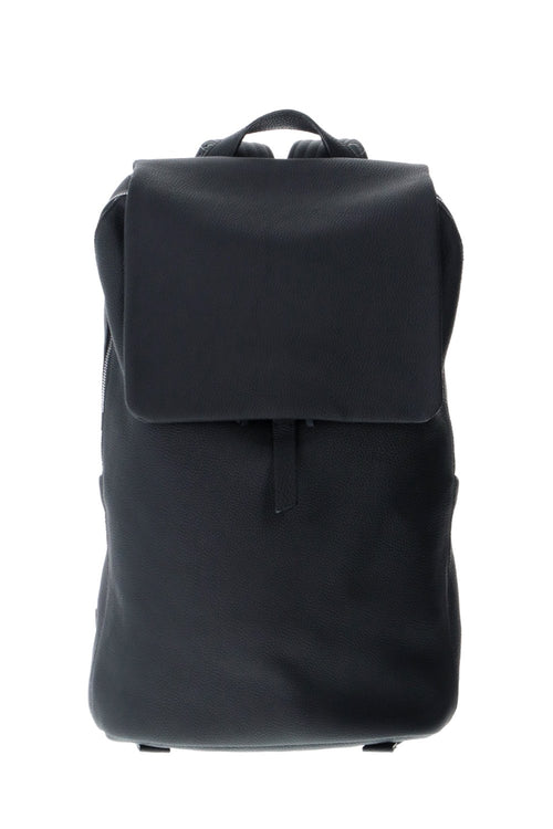 PC backpack Cow Leather Shrink Calf Black - DEVOA