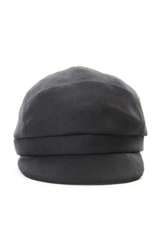 Cap LINEN FABRIC - Black - DEVOA