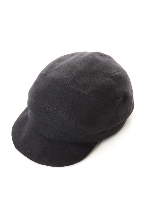 Cap LINEN FABRIC - Charcoal - DEVOA - デヴォア