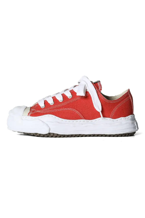 HANK Original sole Toe cap sneaker LOW canvas Orange - MIHARAYASUHIRO