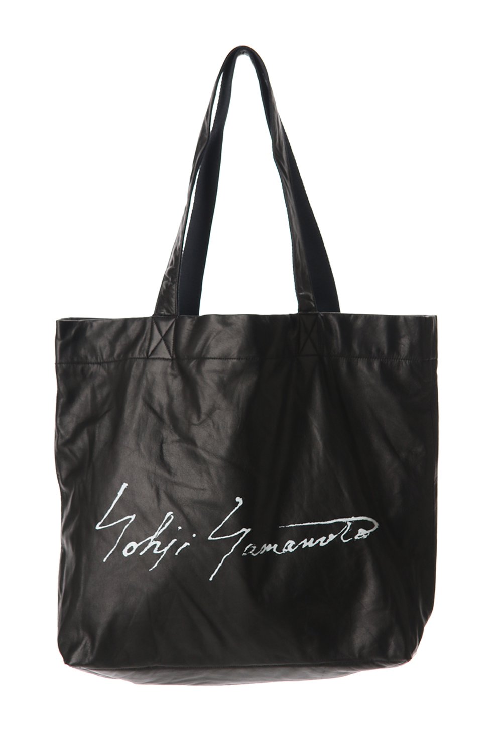 dn-i42-774 | LOGO Print leather Tote bag | Discord Yohji Yamamoto 