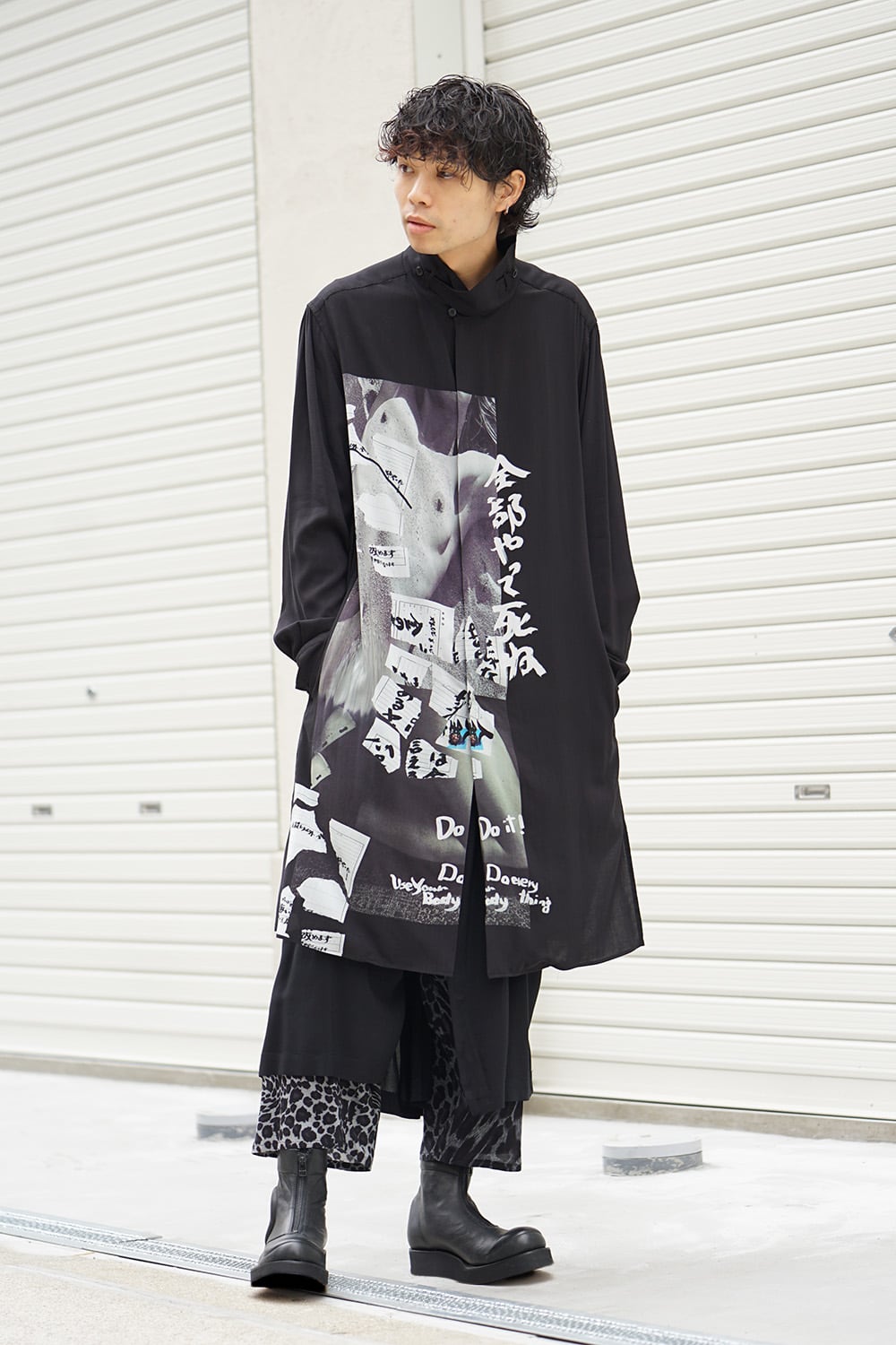 yohjiyamamoto flower print 5 blouse 19ss