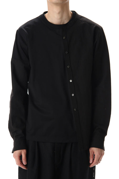 Asymmetric Collarless Shirt - DUELLUM