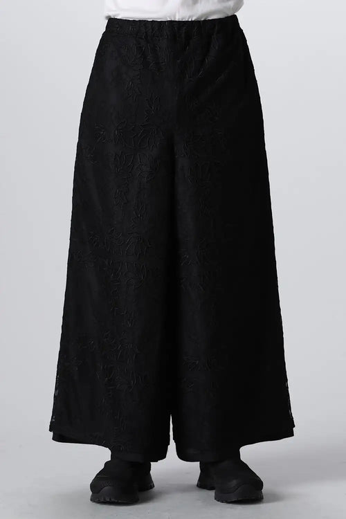 Lace Layered Wide Pants - kujaku