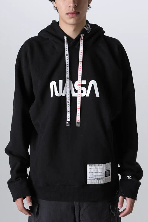 NASA Printed Hoodie Black - MIHARAYASUHIRO