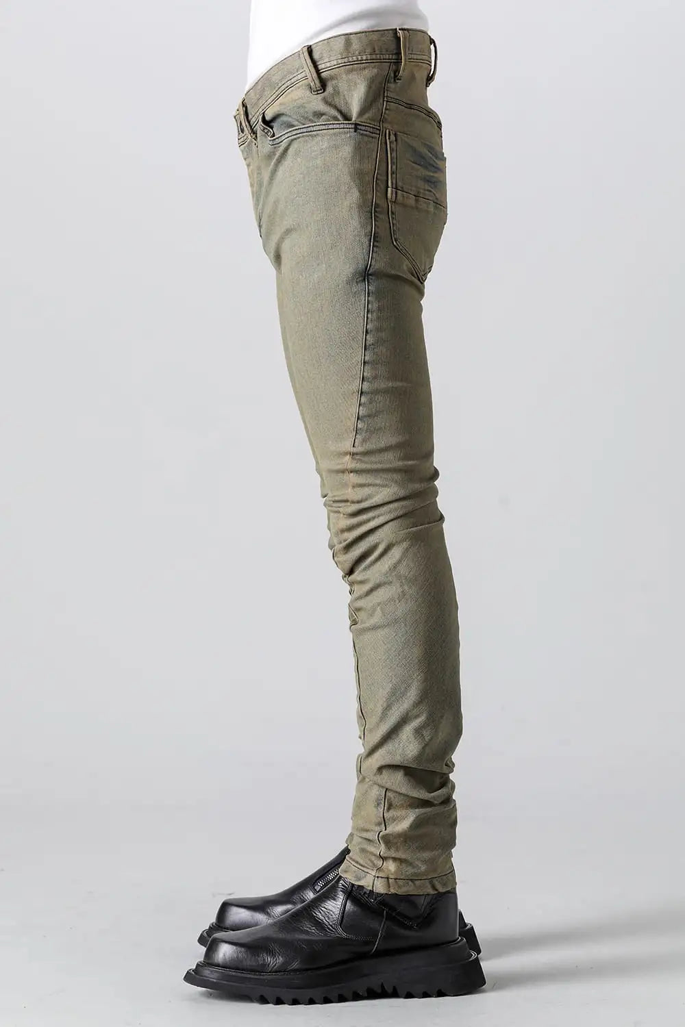 INDIGO ELASTICATED CARGO PANTS