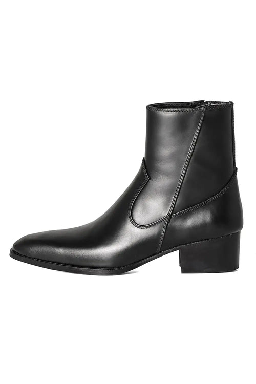 Kip Skin Heel Boots 1.8inch - GalaabenD