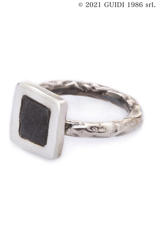 G-AN02 - Square Leather Motif Ring - Guidi