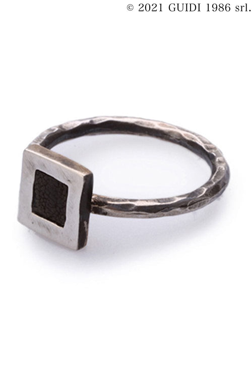 G-AN02_NANO - Square Leather Motif Ring Mini - Guidi