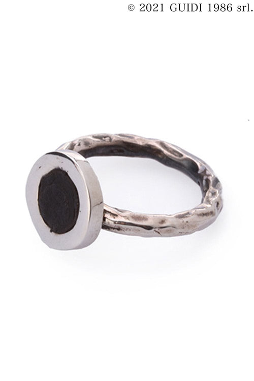 G-AN03 - Round Leather Motif Ring - Guidi
