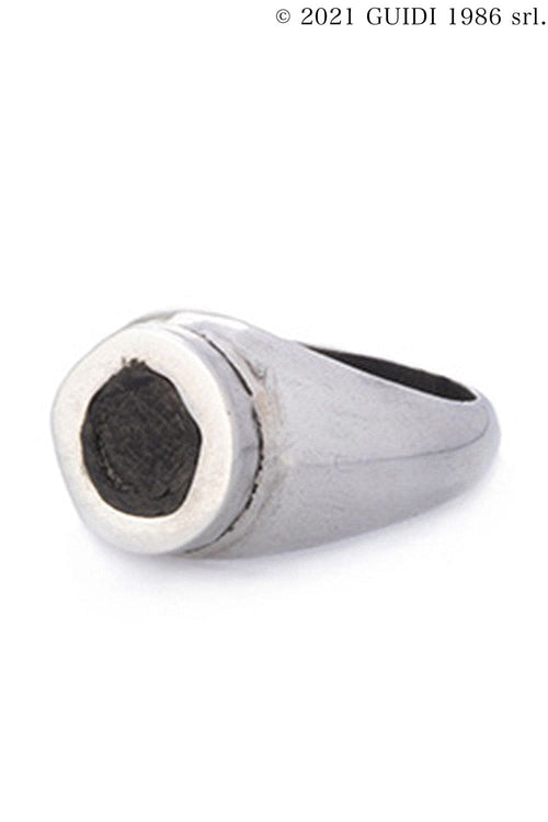 G-AN08 - Round Leather Motif College Ring - Guidi
