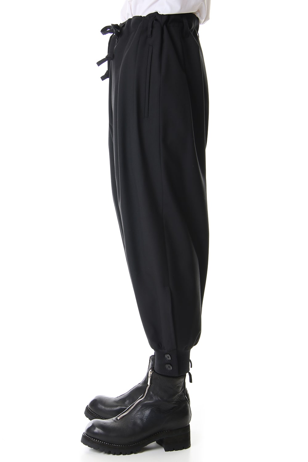 ground-y-gn-p03-100 | Hem Rib Balloon Pants | Ground Y | Online