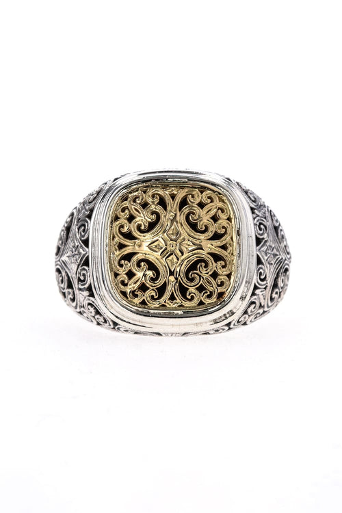 GR18 - Mediterranean Square Shape Ring - Gerochristo