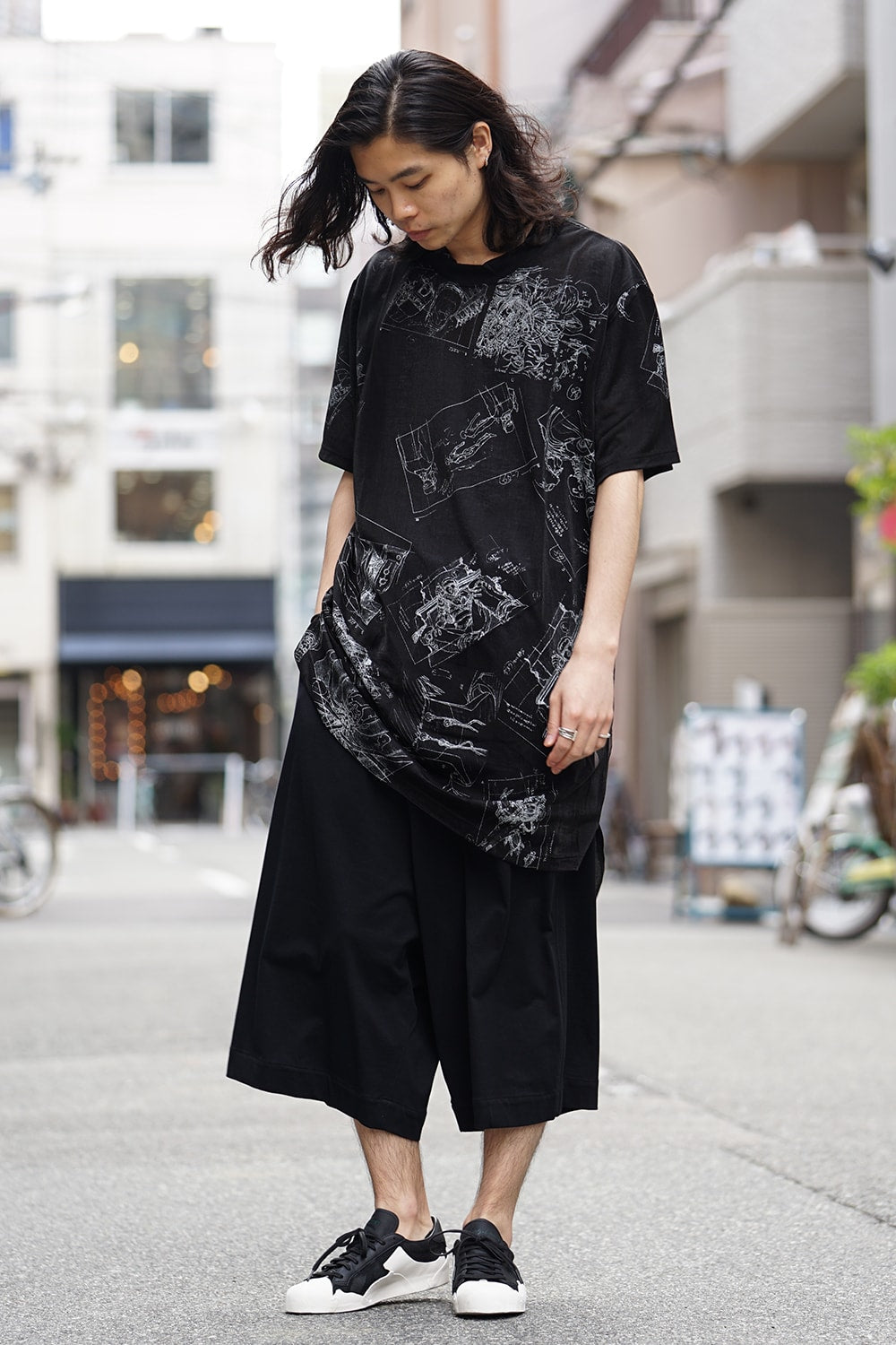 GW-T34-024 | Uneven short sleeve Cut-Sew Ghost In The Shell