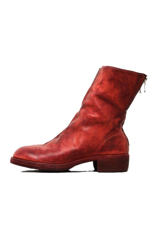 Back Zip Boots Double Sole - Horse Full Grain Leather - Guidi