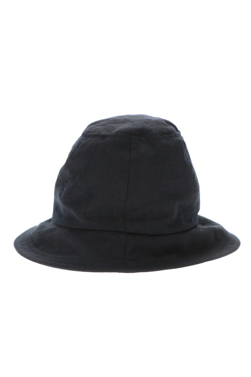 Hat Black Wool Linen Twill - JAN-JAN VAN ESSCHE