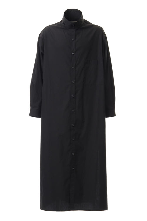 Broad cloth Long Stand Blouse - Yohji Yamamoto - ヨウジヤマモト