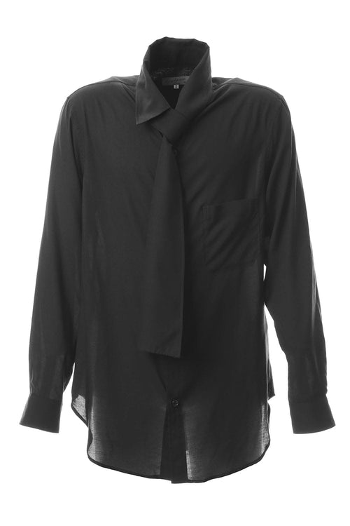 Scarf Collar Blouse - Yohji Yamamoto - ヨウジヤマモト