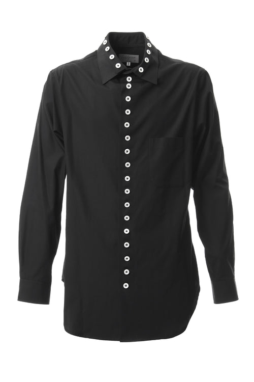 White Button Double Collar Blouse - Yohji Yamamoto