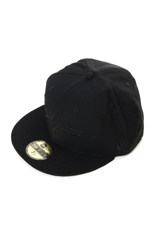 NEW ERA 59FIFTY YY Logo Gabardine Black x Black - Yohji Yamamoto