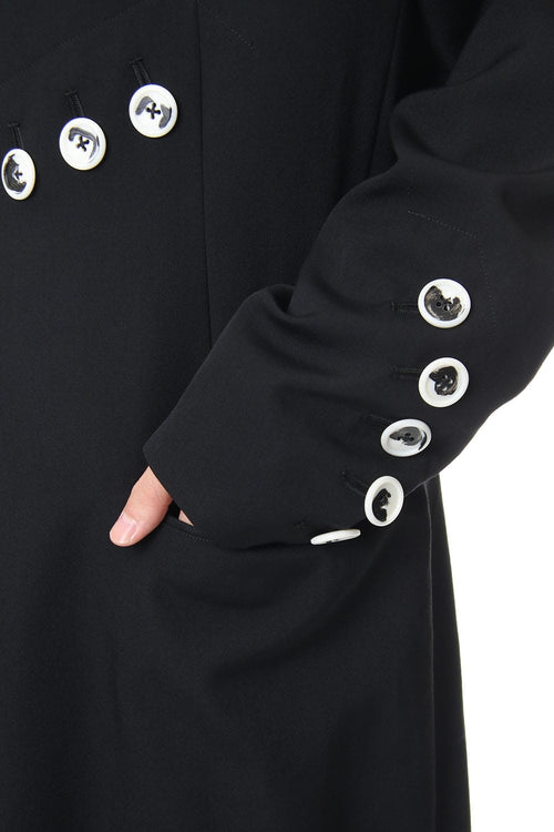 White Button Deformed collar Jacket - Yohji Yamamoto