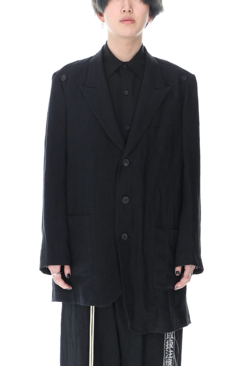 Linen jacket with Double emblem - Yohji Yamamoto