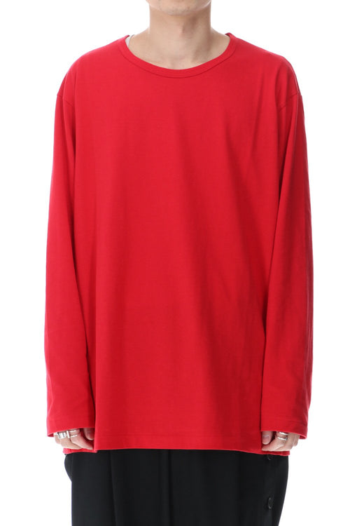 Round neck Long sleeve T-Shirt Red - Yohji Yamamoto