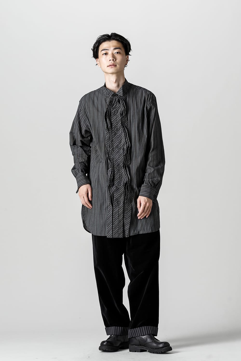 Yohji Yamamoto 22aw セルロースフリルシャツ