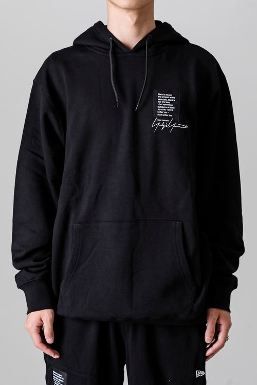 New Era × Yohji Yamamoto Signature Logo Sweat Pullover Hoodie - Yohji Yamamoto