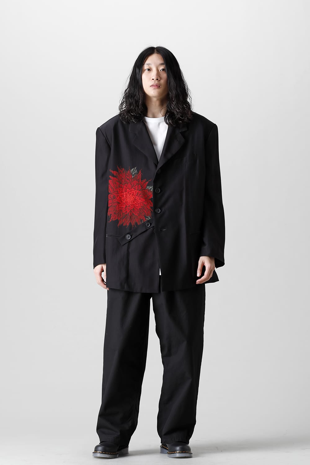 HG-J30-822 | ダリア柄ベルト付きジャケット | Yohji Yamamoto | 通販 ...