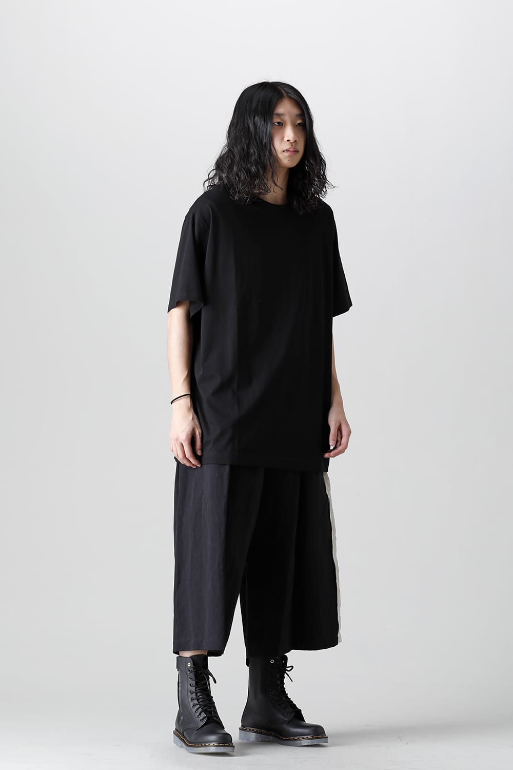 HG-T02-070-Black | 丸首 半袖Tシャツ ブラック | Yohji Yamamoto 
