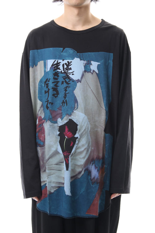 Yamamoto Print Long Sleeve Tshirt - Yohji Yamamoto - ヨウジヤマモト