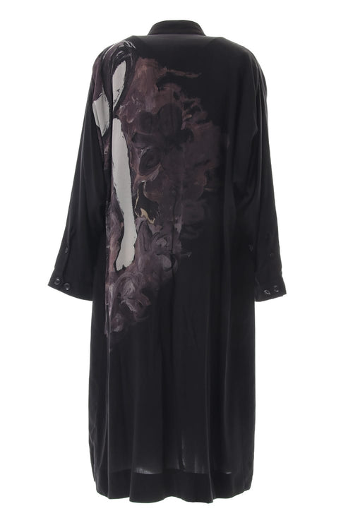 W Stand Back Print Coat - Yohji Yamamoto