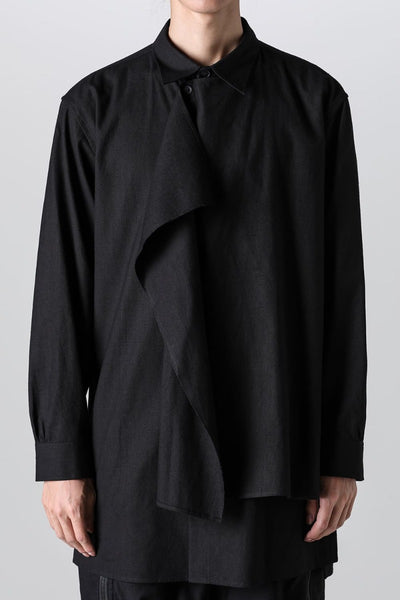 Left Side Draped Blouse - Yohji Yamamoto