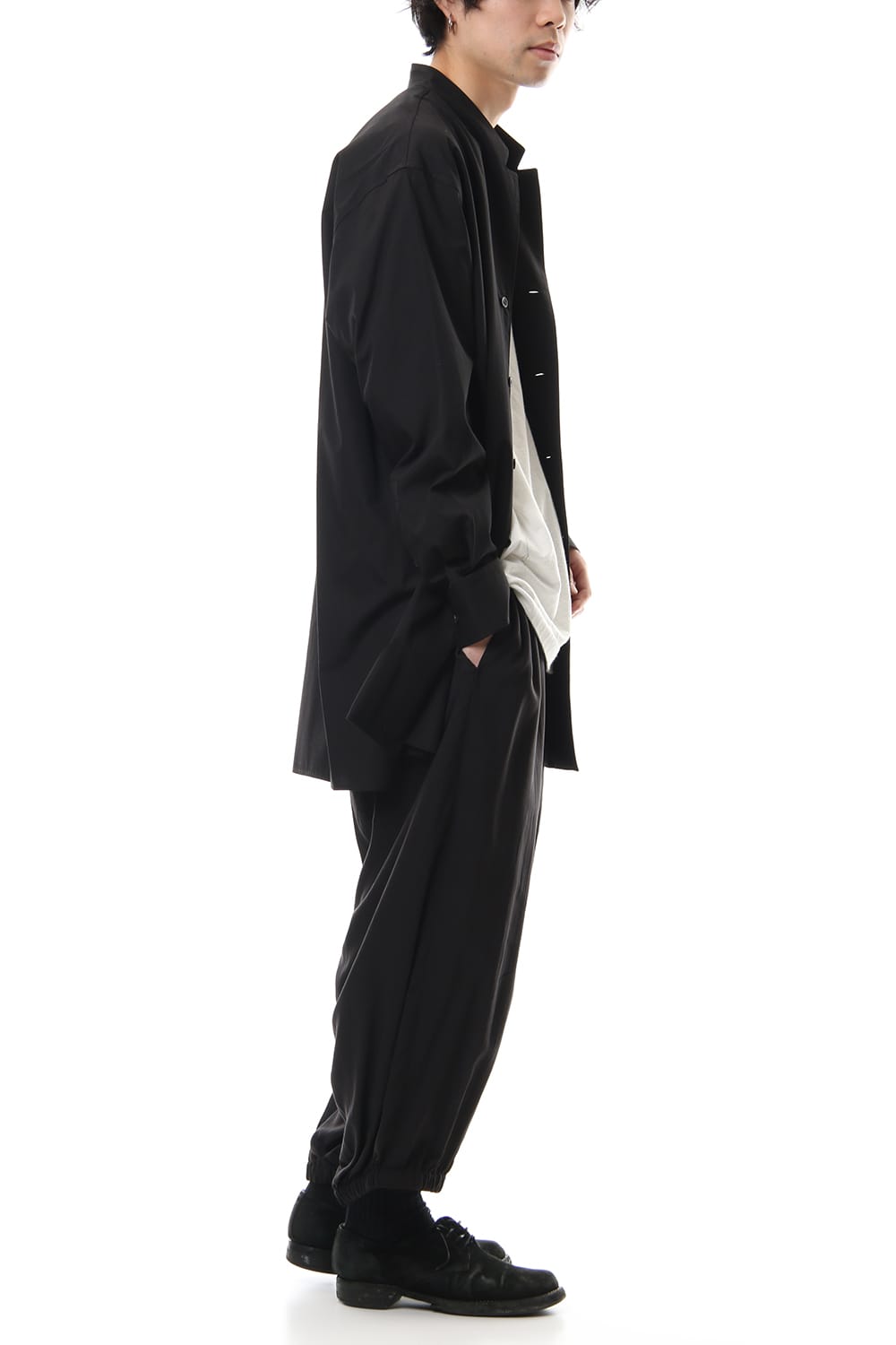 hn-b14-014 | 100/2 Broad Long K-Notched shirt | Yohji Yamamoto 