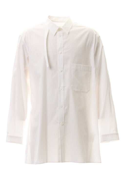 100/2 Broad Long tub shirt White - Yohji Yamamoto