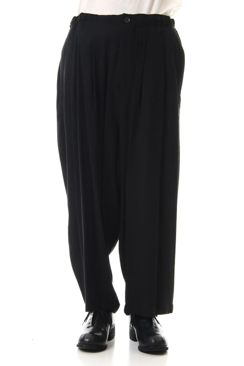 Hard twisted Rayon gabardine Sarouel pants - Yohji Yamamoto