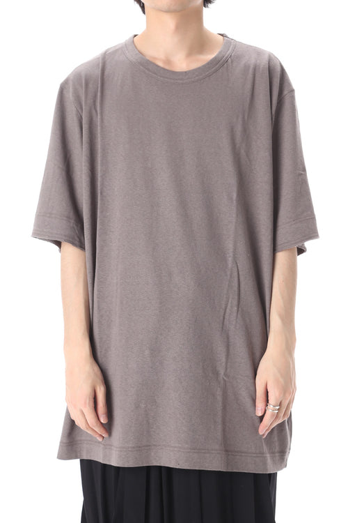 Old cotton Top stitch Cut off Round neck Short sleeve T-shirt Gray - Yohji Yamamoto
