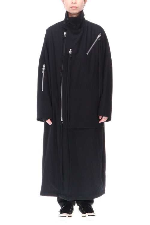 Army Gabardine Chain fastener Coat  - Yohji Yamamoto