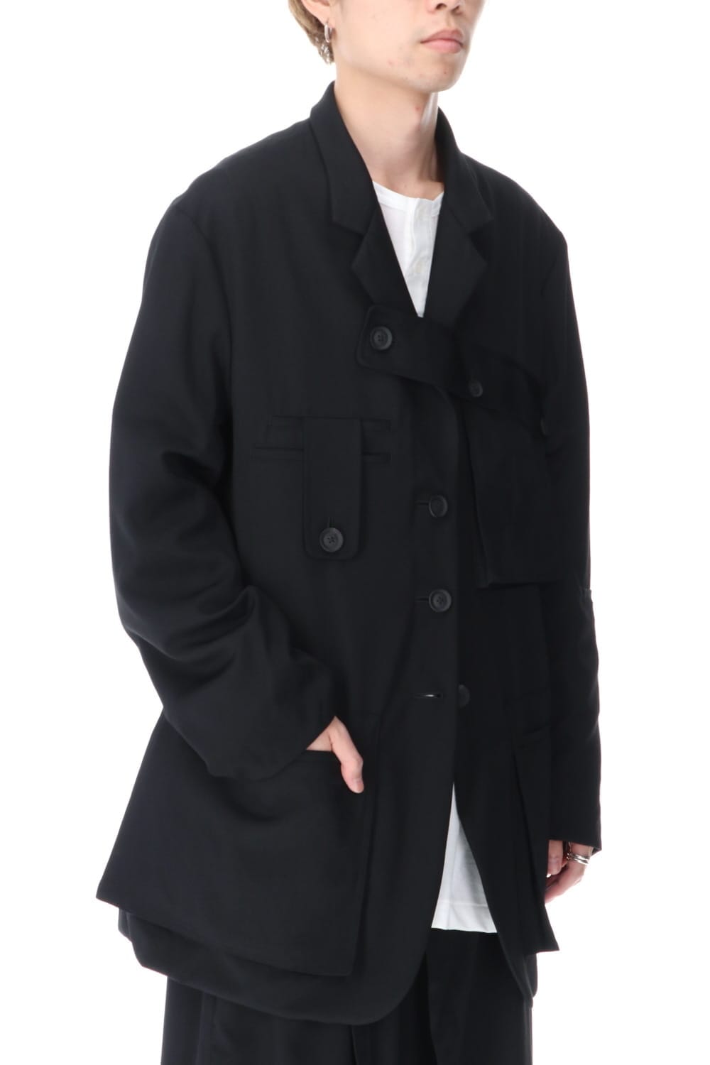 wrinkled gabardine reversible jacket   Yohji Yamamoto   通販