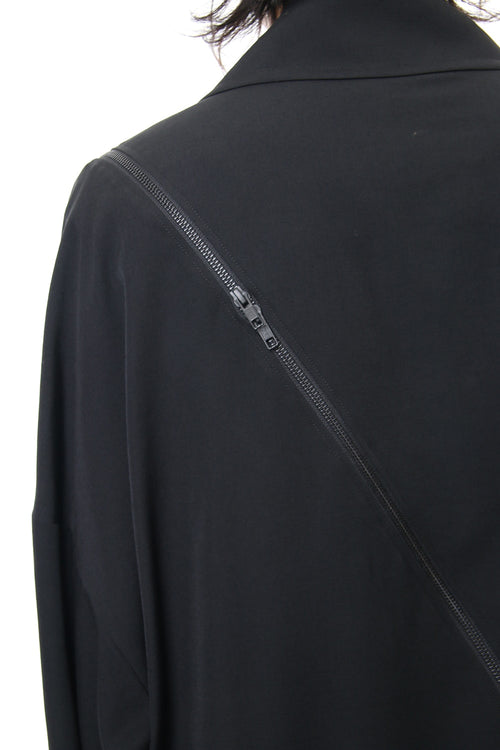 Bias Fastener Long Coat - NV-C51-100 - B Yohji Yamamoto - ビー ヨウジヤマモト