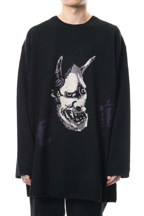 Hannya Tengu Pullover Intersia Knit - Yohji Yamamoto