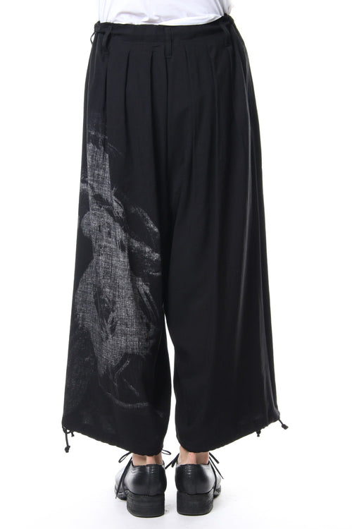 Classic Balloon Discharge Printing Hat Pants - Yohji Yamamoto - ヨウジヤマモト