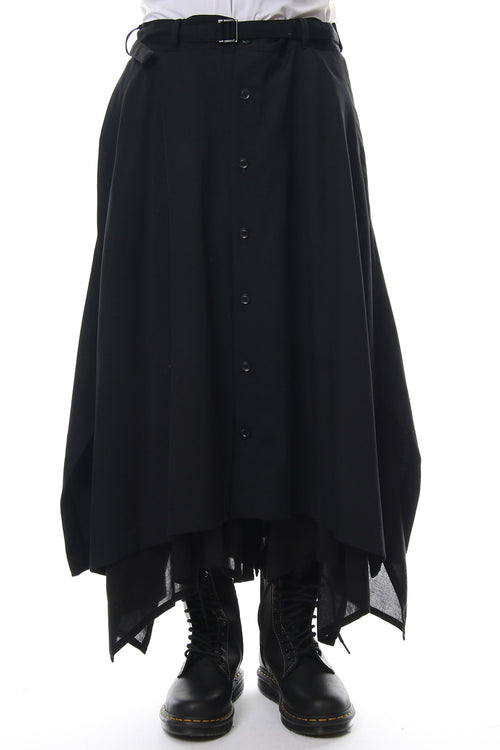 Wool Waist Belt Skirt - Yohji Yamamoto