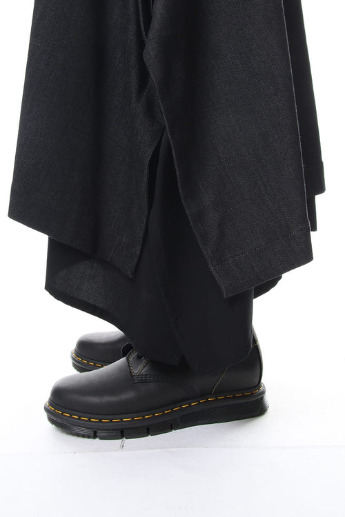Rayon cotton Denim Waist Belt Skirt - Yohji Yamamoto - ヨウジヤマモト