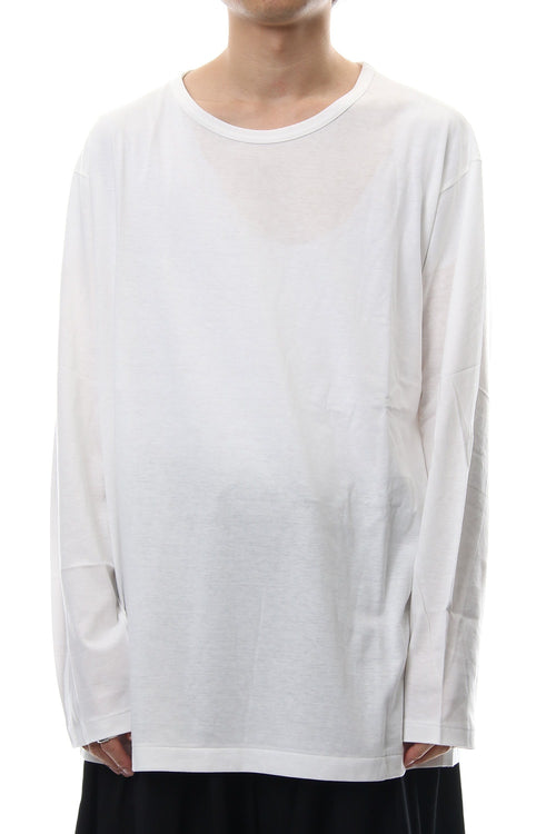 Round neck Long sleeve 30/- Shankar Jersey stitch Off White - Yohji Yamamoto - ヨウジヤマモト